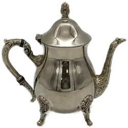 Versilbertes Tee-/Kaffeeservice – 3-teilig – Kanne, Zuckerdose & Milchkanne – barock inspiriert - Bild 1