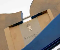 Hundertwasser Motiv „Schiffe/City in Blau“ Druck im blauen Deko-Rahmen - Bild 2