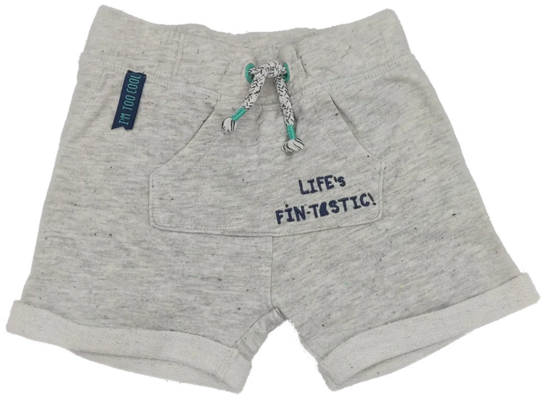 Babyclub Sweatshorts mit Stickerei, Gr. 92, hellgrau/meliert, Sommer - Bild 1