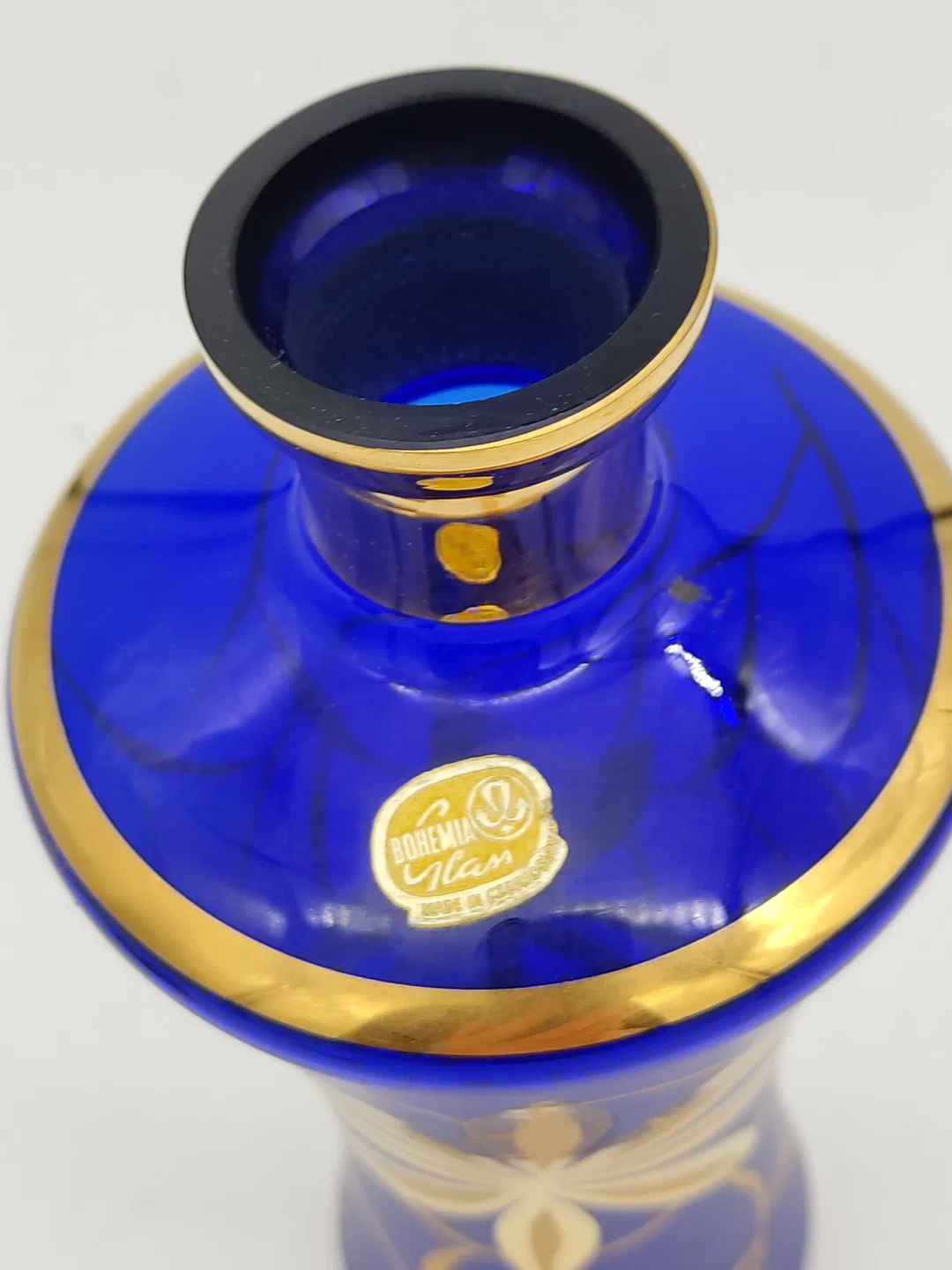 Bohemia Glas Karaffe aus Kristall und 4 Stk. Schnapsgläser  – Bild 5