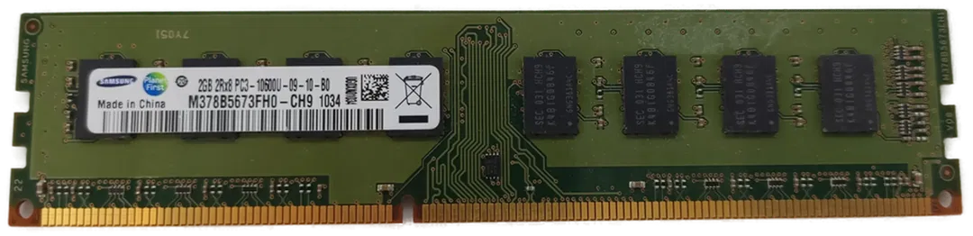 Samsung 2GB DDR3 2Rx8 PC3-10600U-9-10-B0 Arbeitsspeicher / RAM  - Bild 4