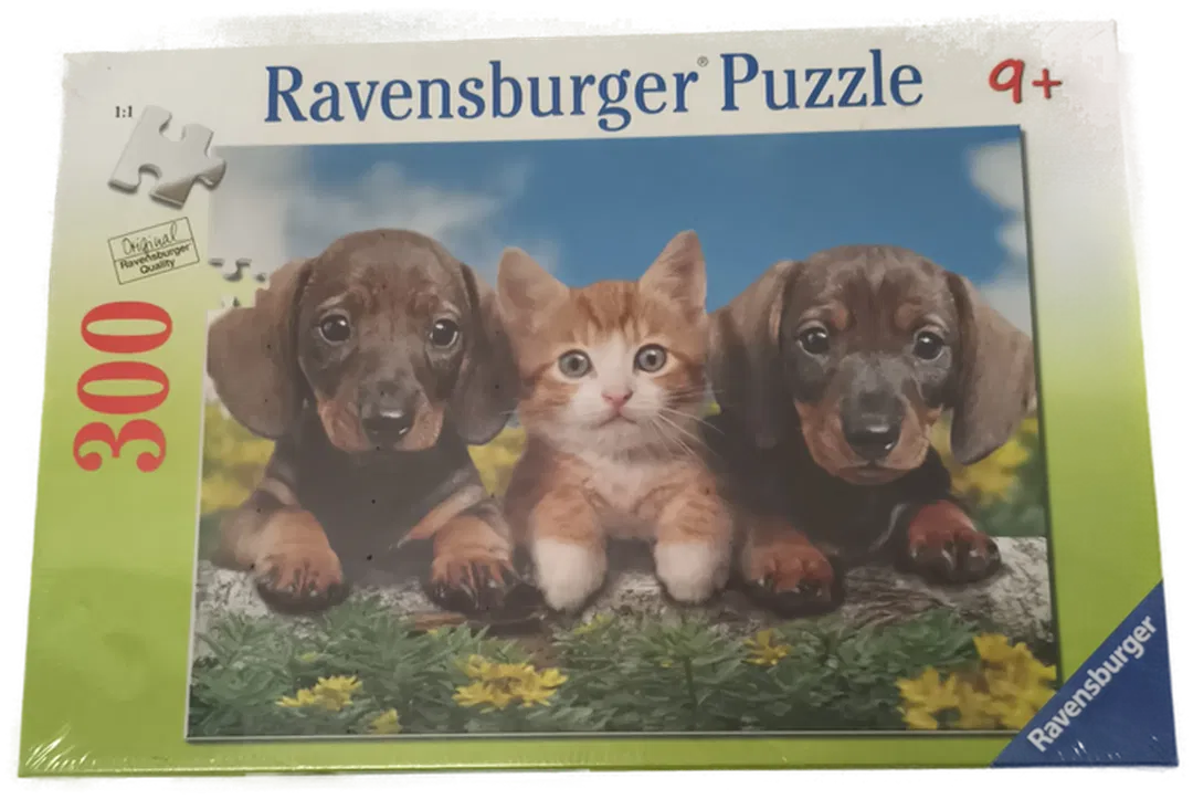 Puzzle Hund Katze, Ravensburger, 300 Teile, neu und originalverpackt - Bild 1