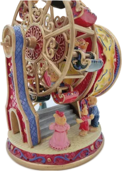 Riesenrad Spielbox Musikbox mit kleinen Bären zum Aufziehen - Bild 4