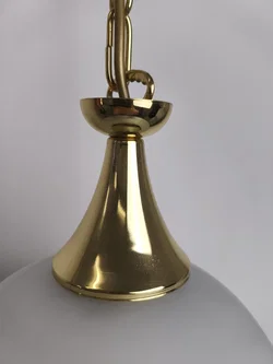 Deckenleuchte Messing/Glasschirm – Vorschau 3