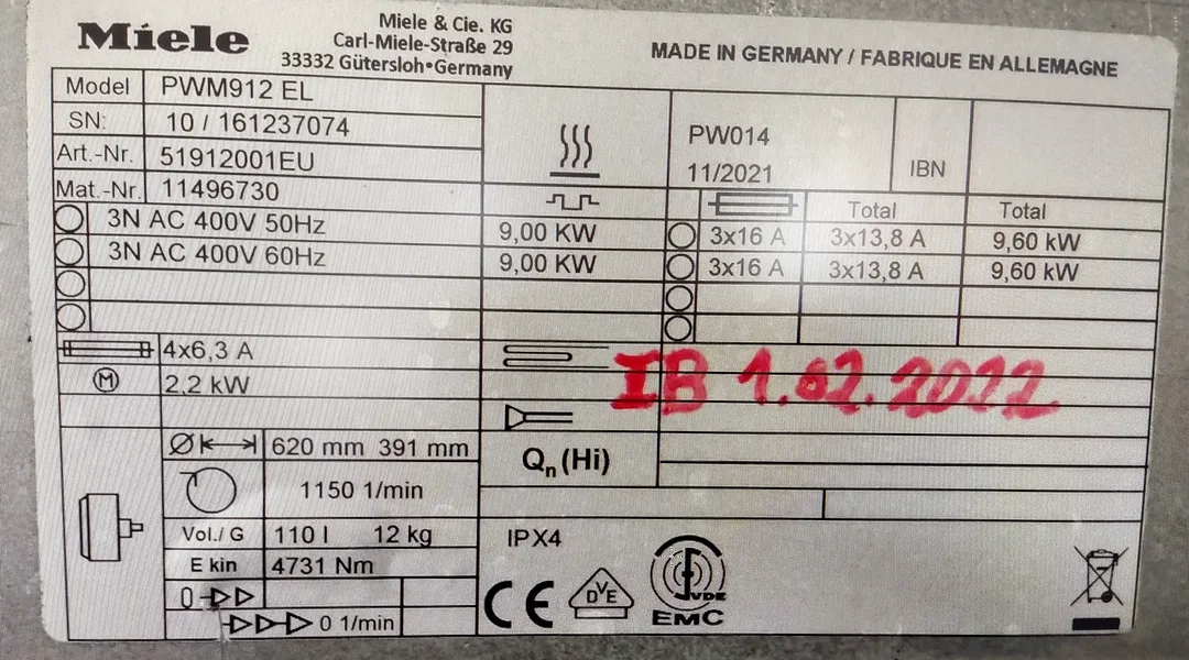 Miele Professional Gewerbe- und Industriewaschmaschine – Bild 2