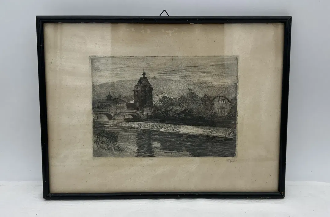 gerahmtes Bild - Landschaft/Stadtszene von Karl Fuchs - Bild 4