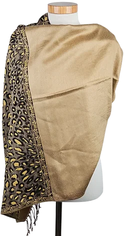 Damen Schal - gold/Leopardenmuster - Bild 2