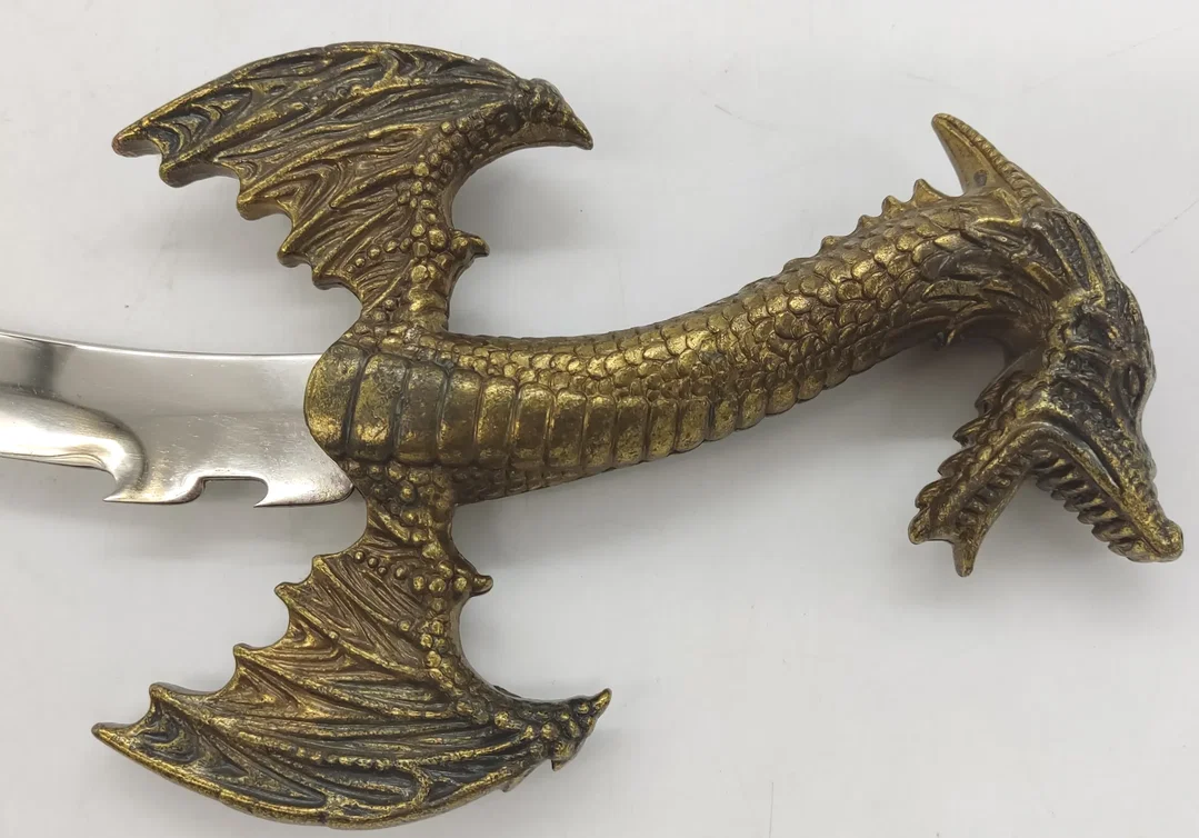 Deko-Dolch (Ritualdolch Athame) aus Metall Länge ca 41cm – Bild 4