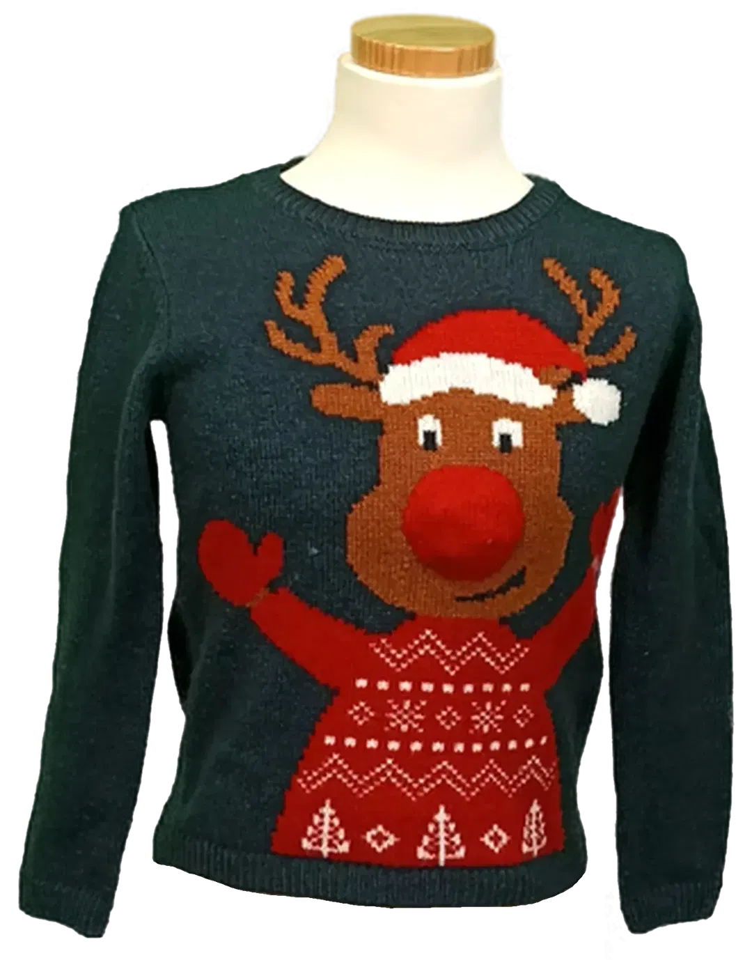 Lupilu Kinder Weihnachtspullover dunkelblau gemustert Gr. 110/116 - Bild 4