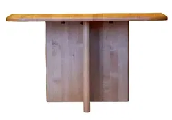 Massivholz Couchtisch, Buche, quadratisch 75x75 cm, Mittelfuß - Bild 4
