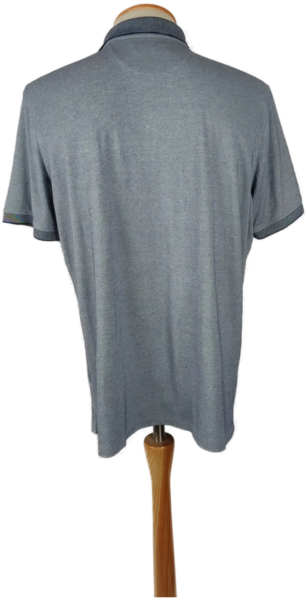 Bugatti Herren Poloshirt Grau Meliert | Zeitloser Regular Fit – Bild 2