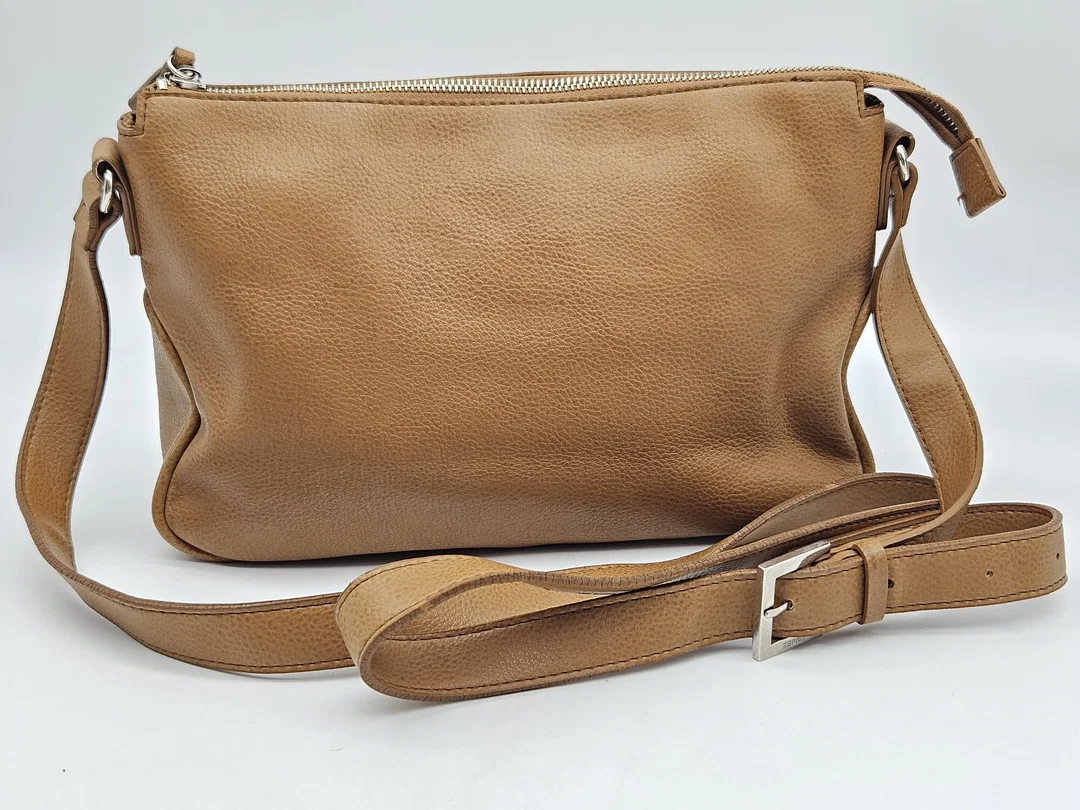 ESPRIT Damen Leder Umhängetasche - hellbraun  – Bild 2