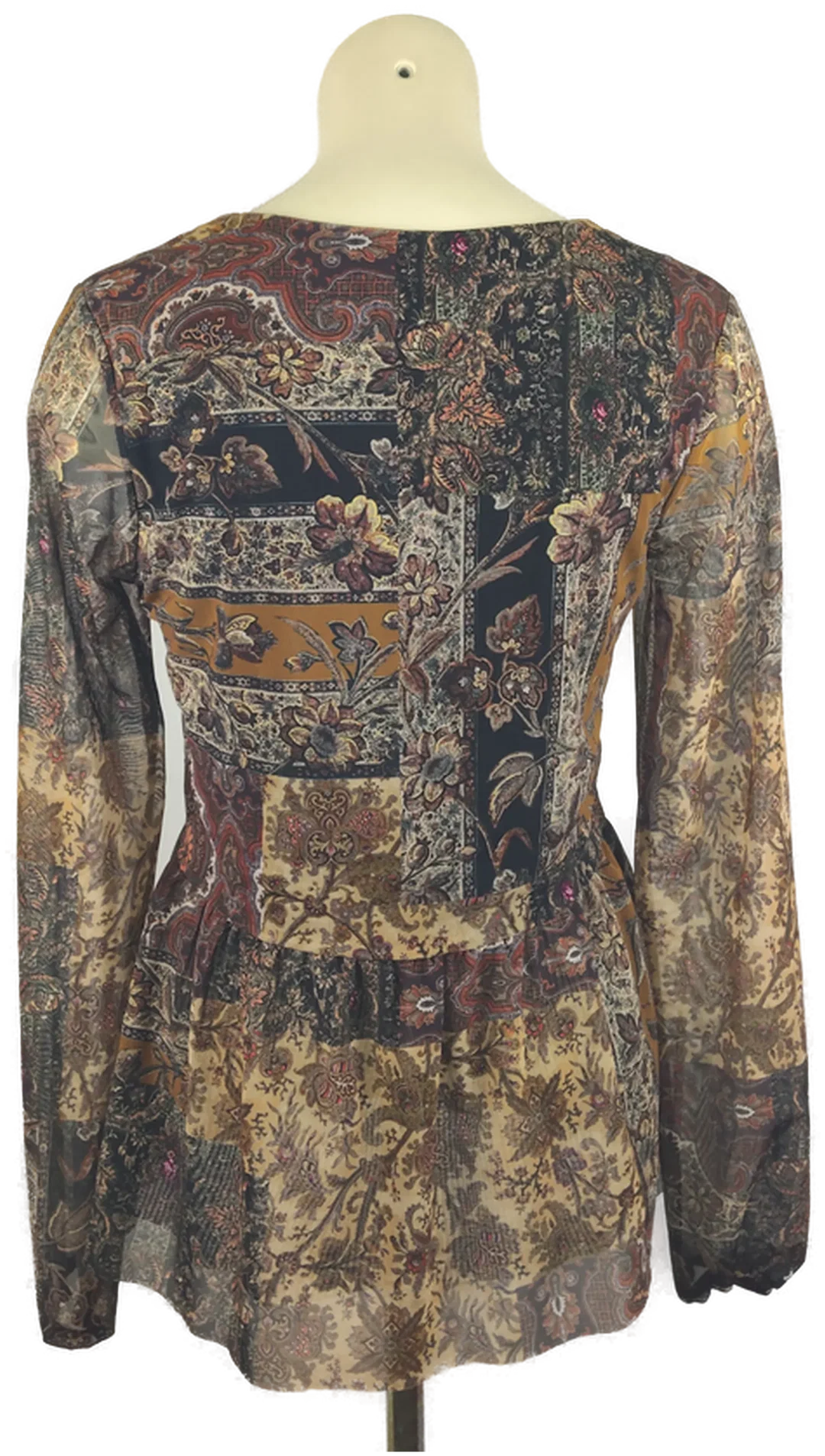 Desigual Damen-Langarmshirt Gr. 34 Geblümt | Boho-Charme – Bild 3