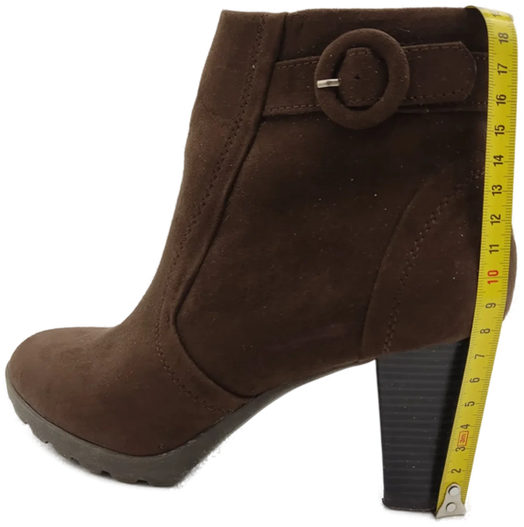 Damen Stiefeletten  Rauhleder braun - Gr. 39 – Bild 2