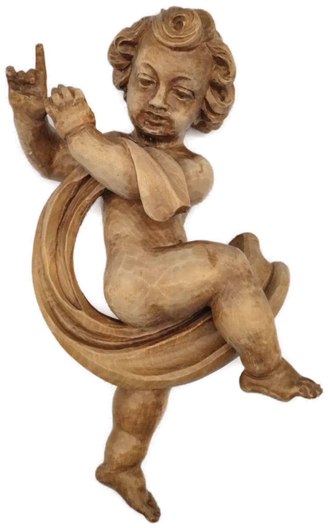 Dynamischer Holzengel als Holz - ca. 30cm hoch - Bild 1