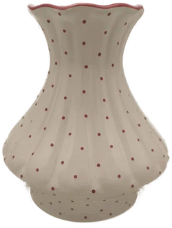 große Vase, Gmundner Keramik, rosa Tupfen, 20cm - Bild 2