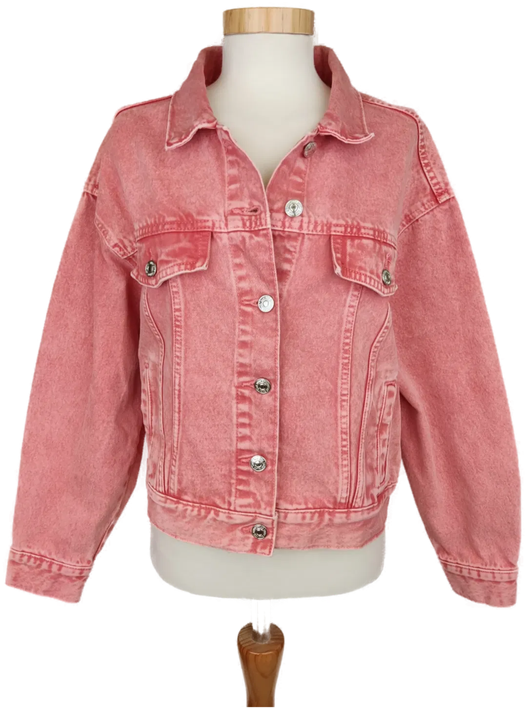 MNG Damen Jeansjacke zinnoberrot - S/36 - Bild 4