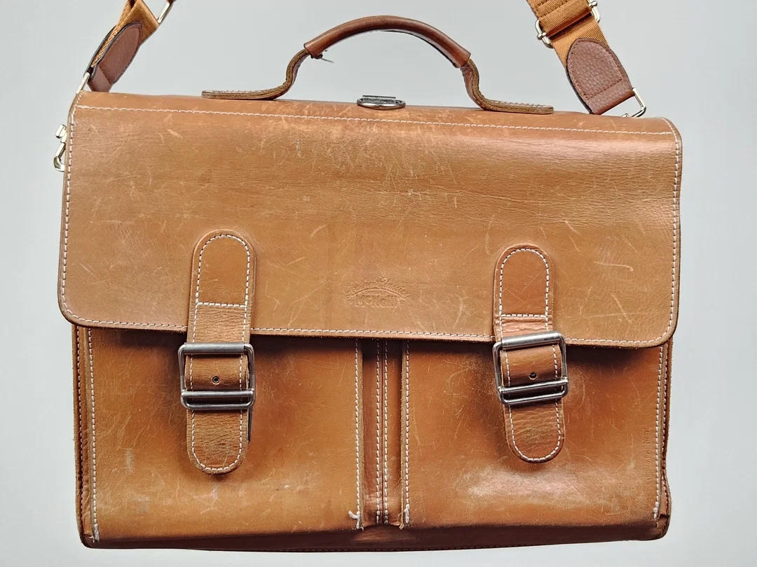 McNeill Vintage Leder Aktentasche - hellbraun - Bild 4