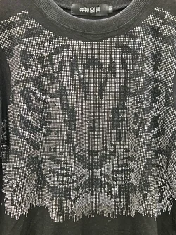 Damen Pulli mit Tigerkopf, schwarz - Gr. L – Vorschau 3