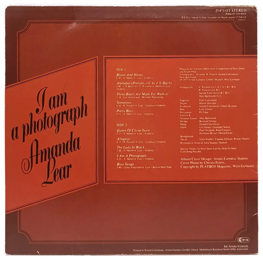 LP Vinyl Amanda Lear "I am a Photograph" – Bild 2