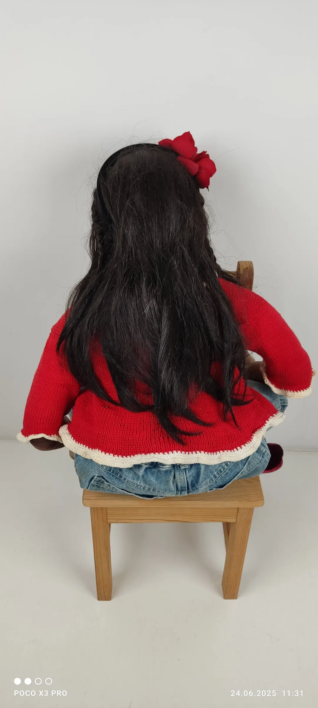 Künstlerpuppe, Christine Orange Porzellanpuppe "Maddy" – Bild 3