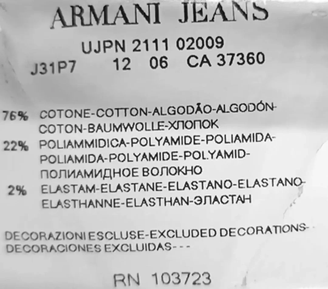 Armani Jeans Herrenjeans anthrazit Gr. 36 – Bild 4