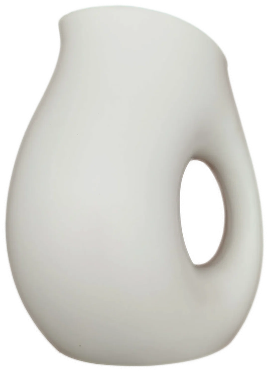 Design-Kanne weiß, Abstrakte Form | Moderner Blickfang - Bild 1