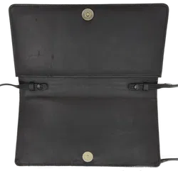 Krokodilleder Damen Vintagetasche und Brieftasche schwarz - Bild 7