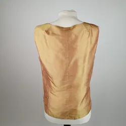 Schimmerndes Tanktop - gold/rosa / mit Reißverschluss - Bild 4