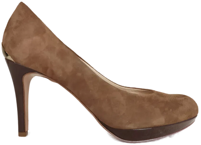 Högl Damen Pumps Veloursleder, braun - EU 37,5 - Bild 1