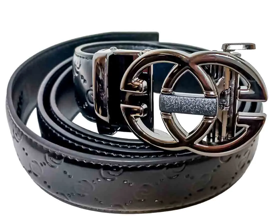 Schwarz Ledergürtlel mit markanter Schnalle ca 130 cm - Bild 4