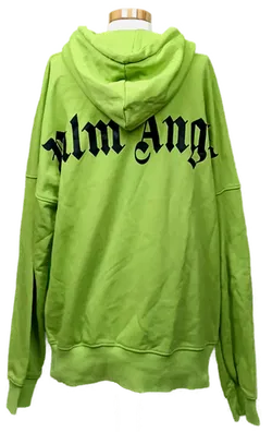 Palm Angels Unisex Hoodie mit Logo neongrün Gr. XL - Bild 2