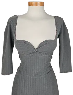 Agent Provocateur Damen Midikleid, grau/schwarz - Gr. S  - Bild 4