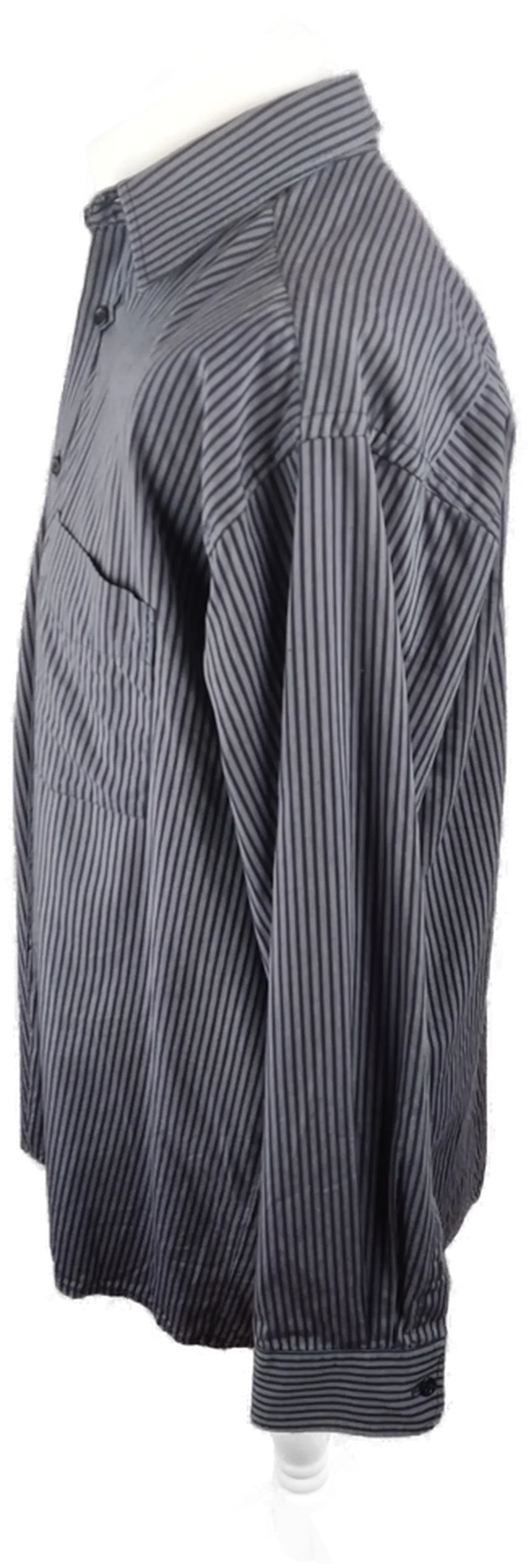 TCM Herrenhemd XL Grau Gestreift | Casual-Klassiker – Bild 2
