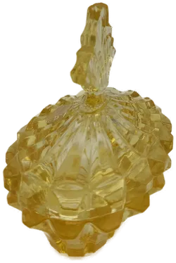 Pompadour Kristallglasschale mit Deckel 1970er Jahre - Bild 2