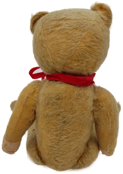 Vintage Teddybär hellbraun mit roter Schleife - Bild 7