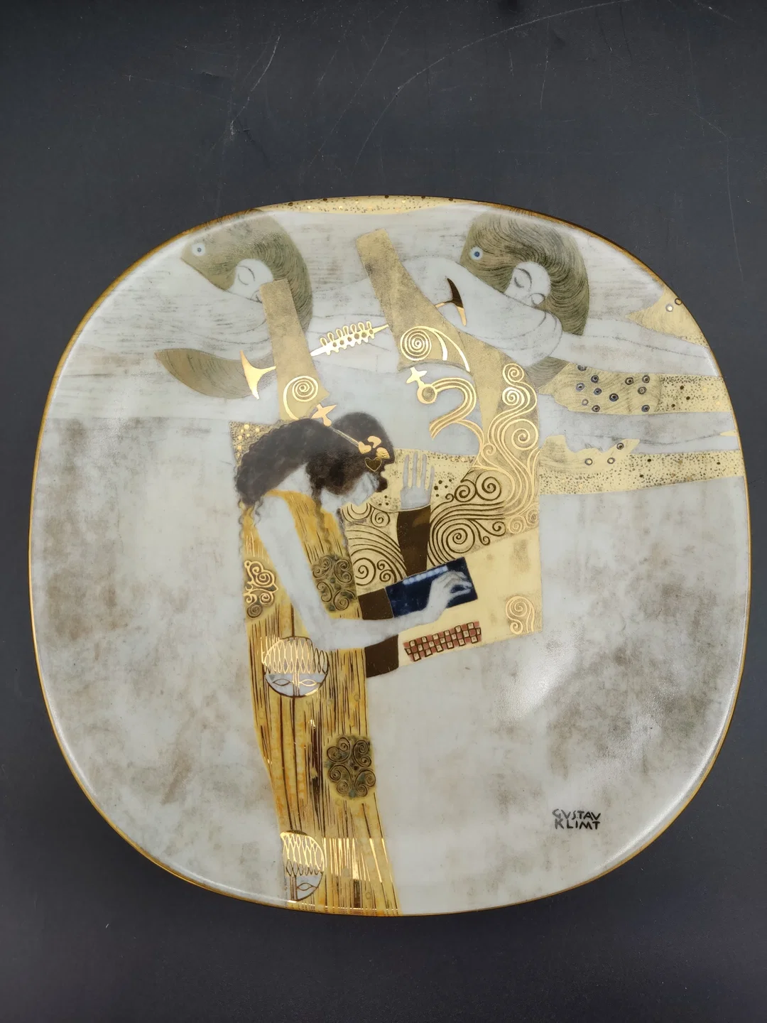 Lilien Porzellan - Sammelteller "Die Poesie" Gustav Klimt / Teller-Nr.: 2882 A – Bild 2