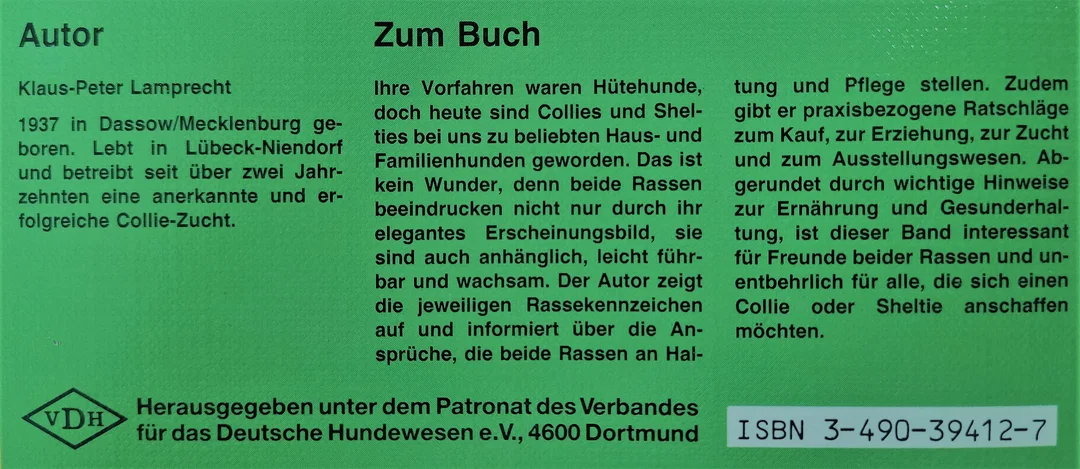Buch "Collie und Sheltie" - Klaus-Peter Lamprecht – Bild 2