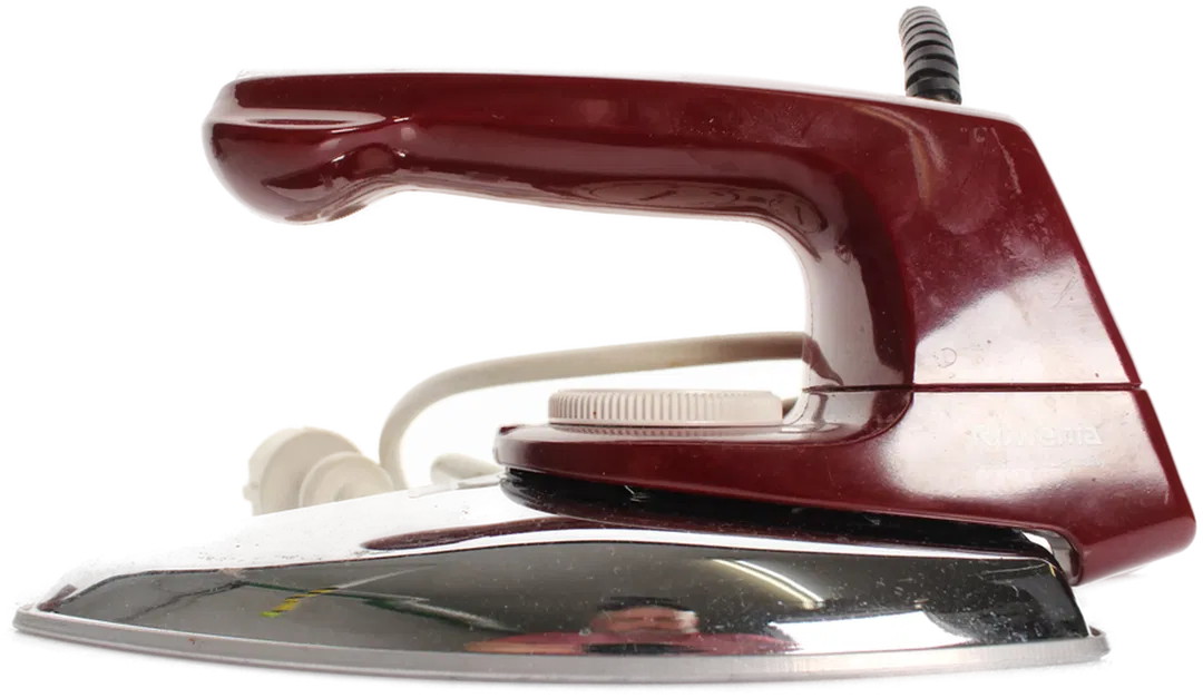 3er-Set Vintage Bügeleisen – 50er–70er Jahre –  Rowenta – burgund-rot, funktionsfähig oder Deko - Bild 1