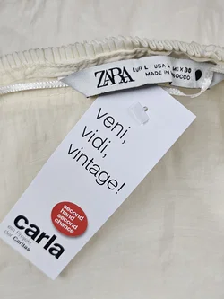 ZARA Damen Bluse, off-weiß - Gr. L - Bild 5