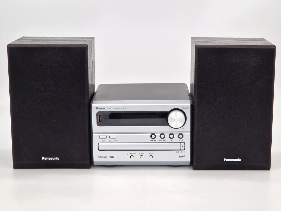Panasonic SC-PM250B Micro HiFi System (DAB+, Bluetooth, CD, USB) – Schwarz/Silber - Bild 1