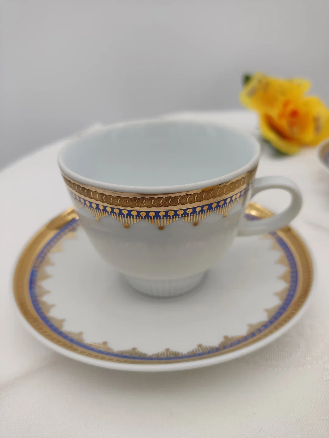 Kaffeegeschirr 2er Colditz Porzellan Kobalt mit Gold | DDR/GDR-Rarität – Bild 5