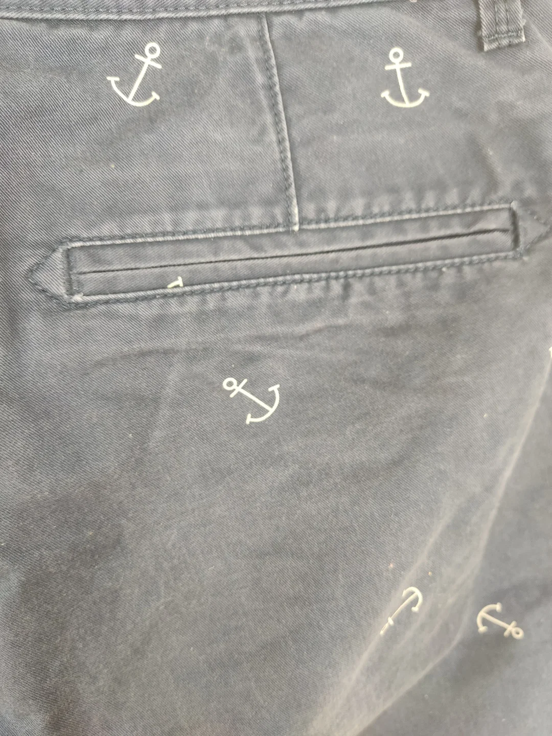 Shorts "Angelo Litrico", blau mit Taschen und Aufdruck, Größe M (geschätzt) – Bild 4