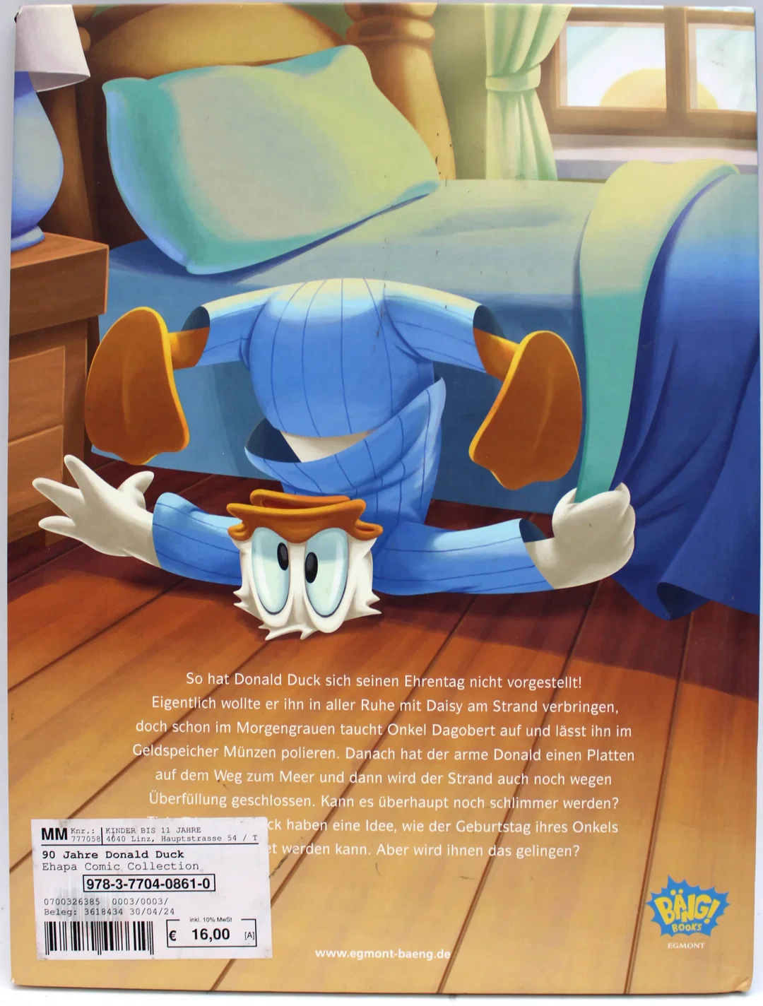 Buch Disney – Alles Gute, Donald! (90 Jahre Donald Duck Jubiläumsausgabe, Egmont Bäng! Books, Hardcover) – Bild 2