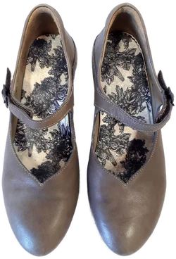 Think! Damen Riemchen Pumps, taupe/creme - Gr. 38,5 - Bild 4