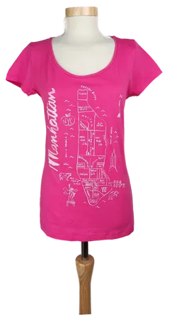 Benetton Damen T-Shirt pink - M/38 - Bild 1