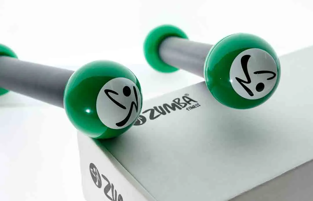 Zumba Toning Sticks Fitness Rasseln Grün – Bild 3