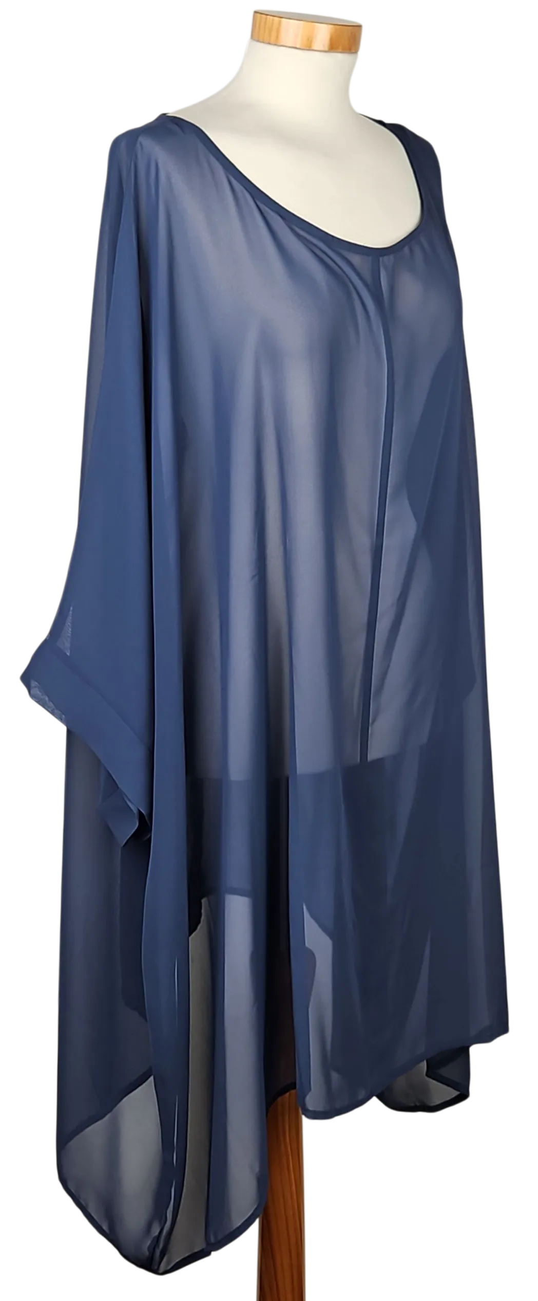 Ulla Popken Damen Tunika, blau - 9XL / 58 – Bild 2
