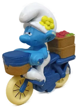 Schleich Peyo Schlümpfe - Beauty Schlumpf auf Fahrrad - Bild 1