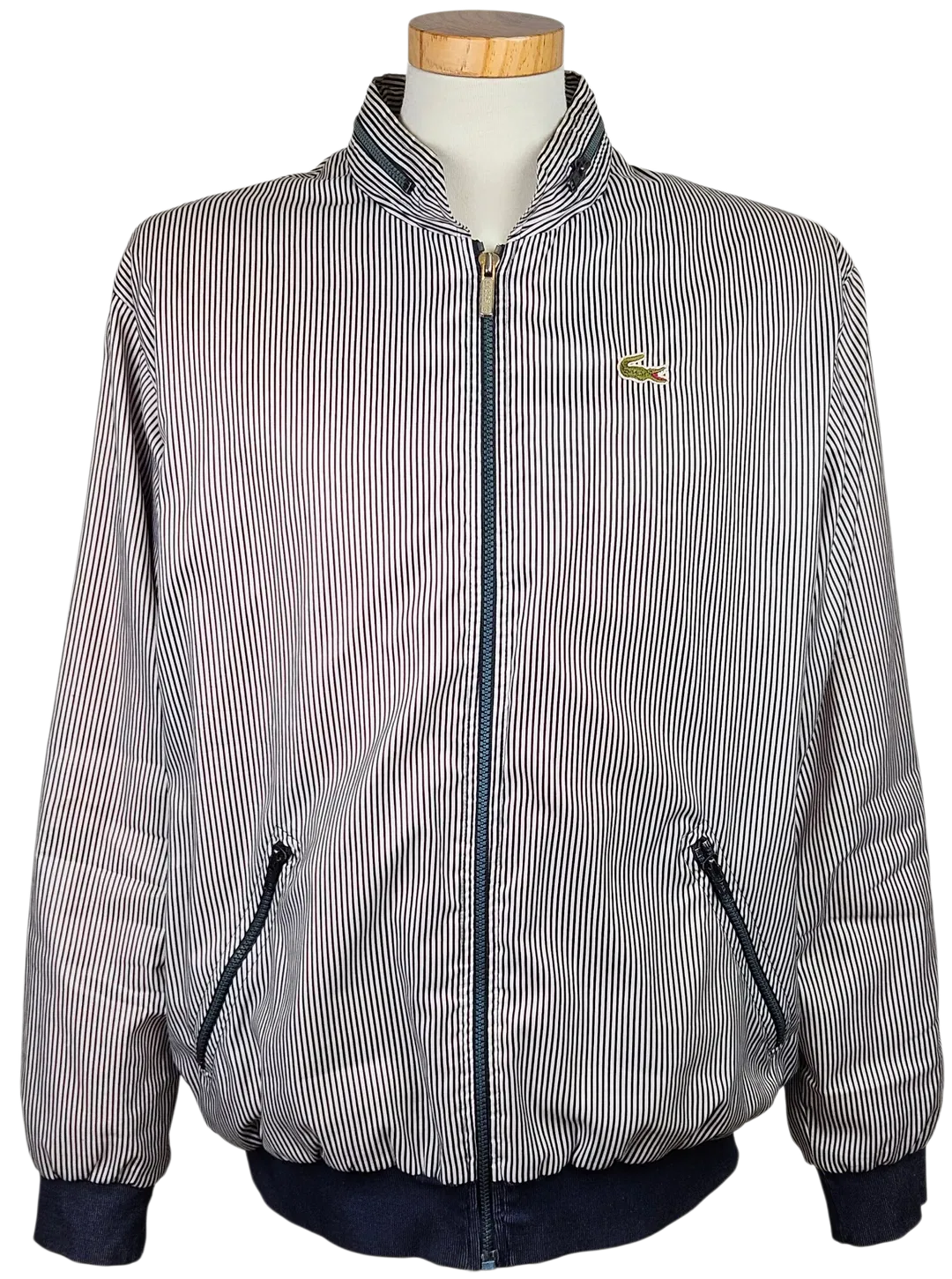 LACOSTE Vintage Herren Jacke, marine/weiß - Gr. L - Made in France  - Bild 1